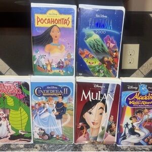 Walt Disney VHS 6 Titles Good Condition